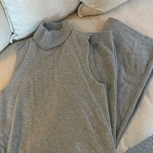 Zara Sleeveless Gray Turtleneck Jumpsuit